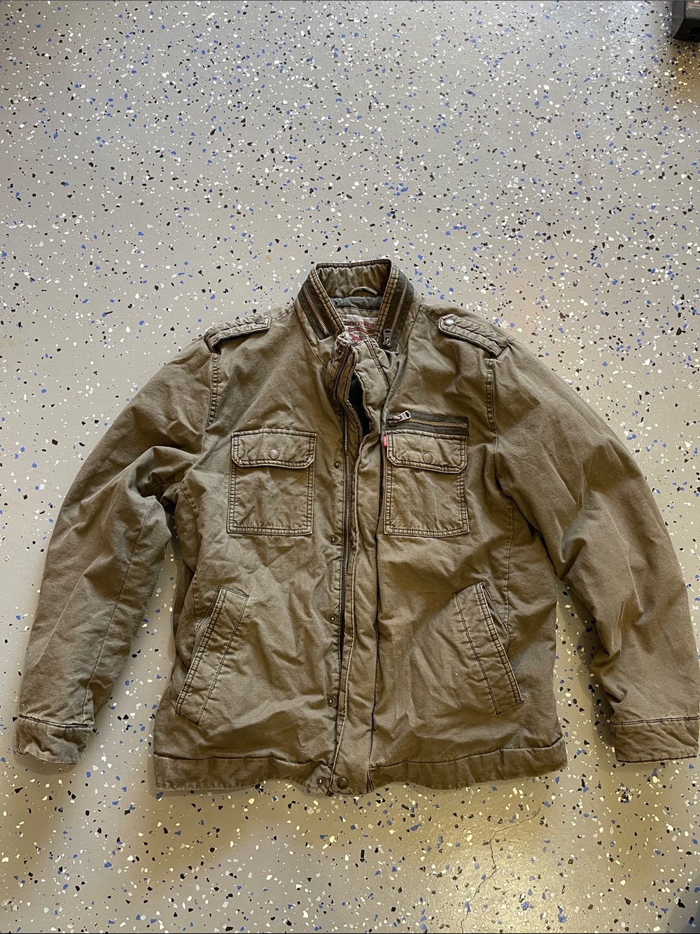 Men's Military Field Jacket in Olive